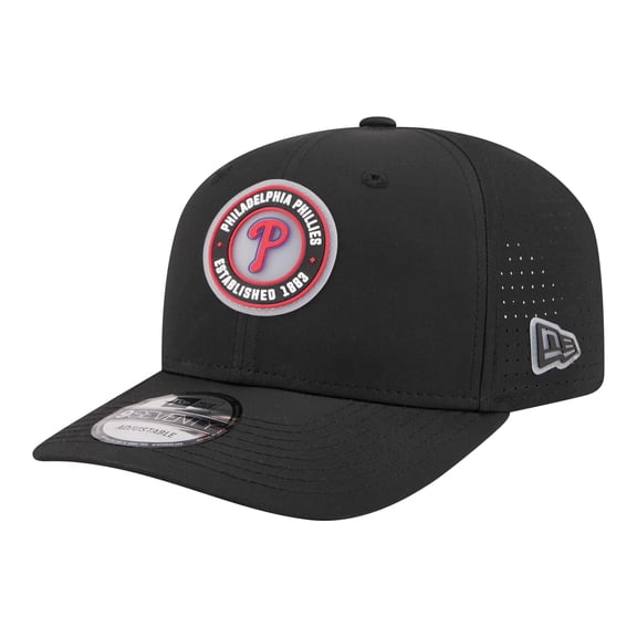 Men's New Era Black Philadelphia Phillies Circle 9SEVENTY Adjustable Hat