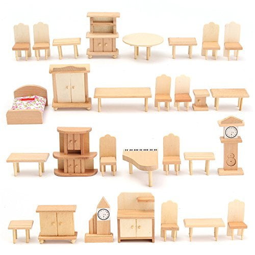 unpainted dollhouse