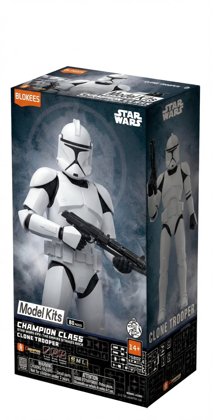 Blokees Model Kit Star Wars Attack of the Clones Champion Clonetrooper
