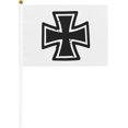Iron Cross Flag Small Mini Hand Held Flags 5.5x8.2 Inch