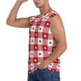 thumbnail image 3 of Daiia Red Plaid Daisy Printed Men's Tank Tops,Casual Soft Sleeveless Gym Muscle Shirts Bodybuilding Tee-Medium, 3 of 8