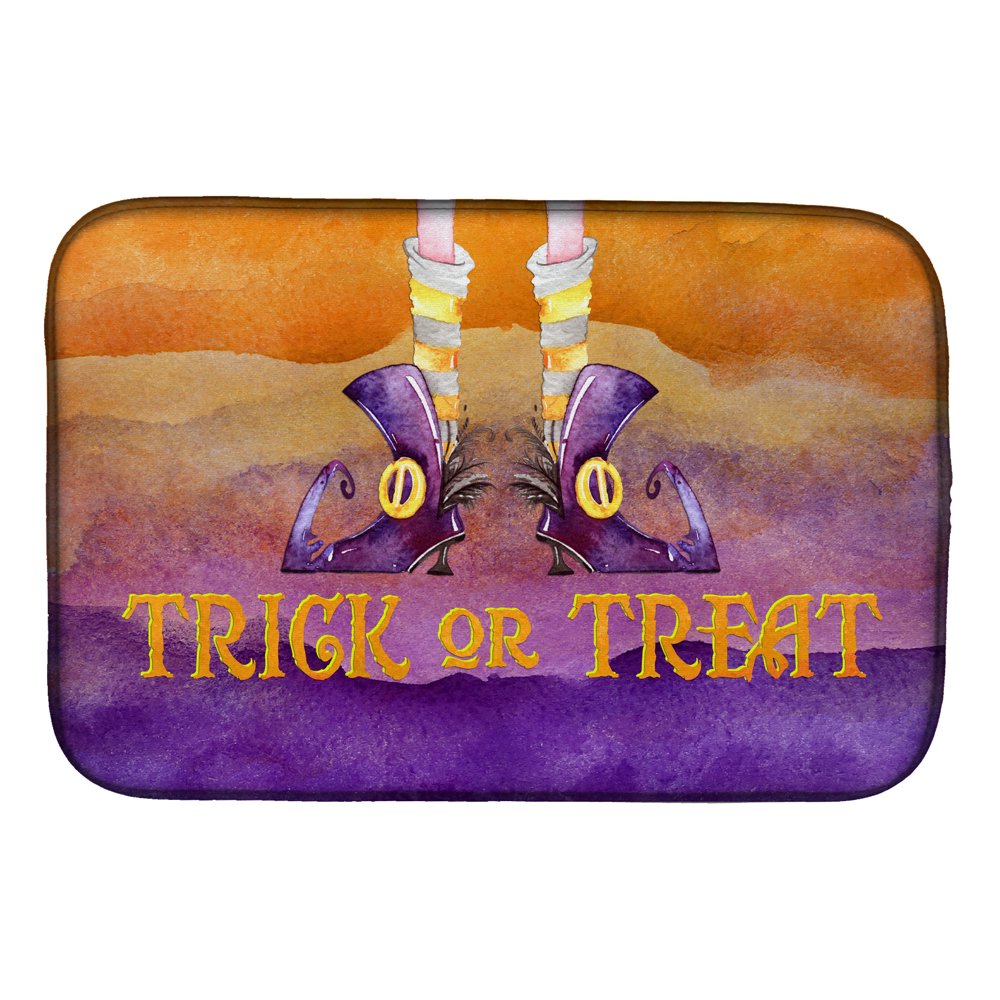 Halloween Trick Witches Feet Dish Drying Mat