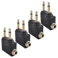 thumbnail image 1 of 4 Pack Airplane Headphone Adapter ,airline Airplane Flight Adapters For Headphones, Plated 3.5mm Y, 1 of 4