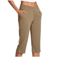 thumbnail image 2 of Kinrui Capris for Seniors Women High Waist Stretch Womens Golf Pants Summer Casual Work Slacks Yoga Dress Pant with Pockets Khaki XL, 2 of 8