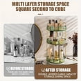 thumbnail image 4 of YHIPL 360° Rotating Makeup Organizer, 3-Tier Adjustable Clear Perfume Stand for Vanity (Green, 3 Tier), 4 of 9