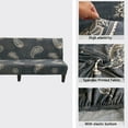 thumbnail image 3 of Dowbom Armless Futon Slipcover,Stretch Foldable Sofa Bed Slipcover Protector Universal Washable Non-slip Spandex Printed Futon Cover with Elastic Bottom for Kids Pets-S(120-150cm)-D, 3 of 7