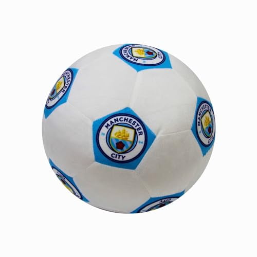 Manchester City FC Official Ball Shaped Football Design Blue Cushion