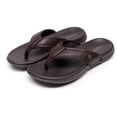 thumbnail image 4 of Wdhugt Mens Slippers Open Toe Round Toe Casual Comfortable Summer Beach Pu Us Size 8.5 Foot Length 10.43In, 4 of 7