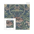 thumbnail image 6 of Seabrook Designs  Acanthus Floral Prepasted Wallpaper 20.5 in. W x 33 ft. L - Denim Blue & Salmon, 6 of 6