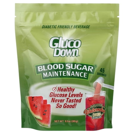 GlucoDown, Maintains Healthy Blood Sugar, Delicious Watermelon, 45-Servings.