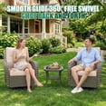 thumbnail image 2 of Clouddwell 13 Piece Outdoor Sectional Set with Swivel Rocker Chairs of 2, Patio Conversation Sets with Fire Pit Table, Beige, 2 of 8