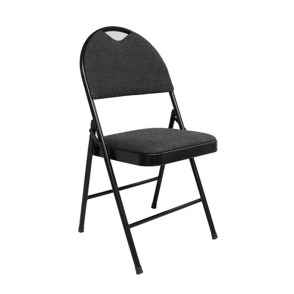 Chaise pliante Mainstays en Tissu Noir Chaise pliante confortable en tissu