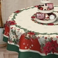 thumbnail image 4 of Christmas Tablecloth Waterproof Fabric Christmas Table Cloth for New Year's Day Home Decoration 60x60 Inch Round, 4 of 6