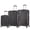 Black, variant on TUCCI Italy Colpi 3-Piece Hardside Spinner Luggage Set 20/24/28", Unisex Adult, Lightweight - Black