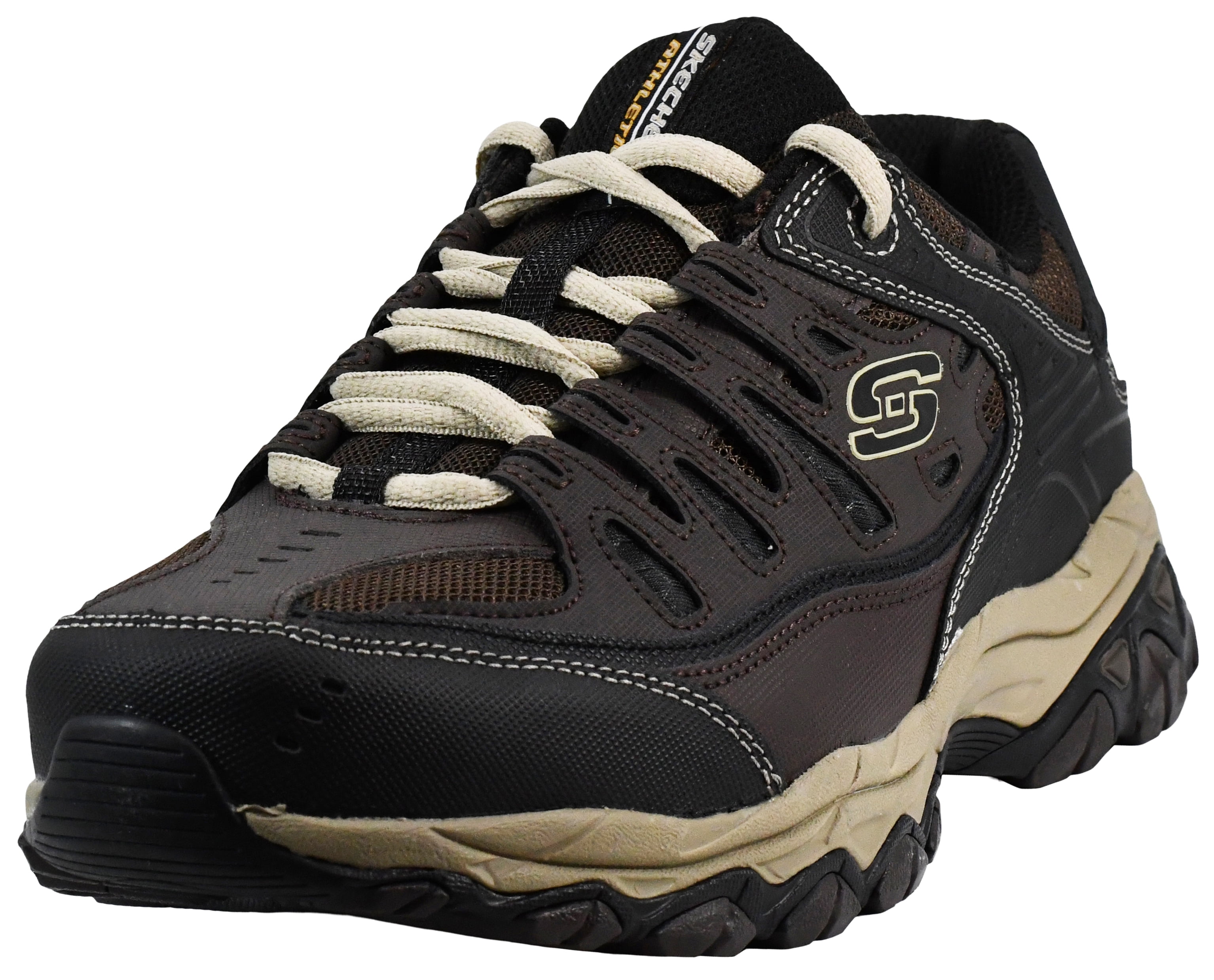 Skechers Afterburn Memory Fit Lace-Up Sneakers, Mens Athletic Shoes with Cushioned Foam Insole
