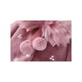 thumbnail image 3 of Seyurigaoka Baby Girl’s Soft Fleece Coat Fashion Flower-shaped Pearl Outwear, 3 of 7