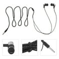 thumbnail image 3 of Auriculares intrauditivos con conector de 3,5 mm para MP3/MP4, graves potentes y línea de tela (plateados), 3 of 7