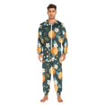 thumbnail image 3 of FORMRS Onesies Pajama for Adults Unisex Hoodie Winter Jumpsuit One Piece Sleepwear, Sizes S-2XL, Green Oranges, 3 of 7