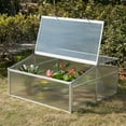 thumbnail image 4 of Aluminum Cold Frame Portable Greenhouse Bottomless Flower Box, Plant Protector, Transparent Double Walled PVC Panels, 4 of 9