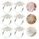 thumbnail image 2 of EeaseMX 6 anillos para servilletas de Navidad, porta servilletas, hebillas creativas para servilletas (plateadas), 2 of 7