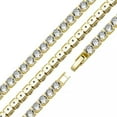 thumbnail image 6 of GKNET 16"-24" Mens Full Zircon TopBling Tennis Chain Gold Necklaces Hip Hop Jewelry-Silver-24inch-4mm, 6 of 8