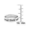 thumbnail image 4 of ELYA Jewelry Women's 'True Love Waits' Script Stainless Steel Ring, 4 of 4