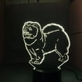 thumbnail image 2 of YSITIAN Chow Chow Dog 3D Lamp Night Light Kid Toy LED 3D Touch Table Lamp 7 Colors Flashing LED Light Christmas Decorations for Home G1116-534, 2 of 7