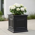 thumbnail image 2 of Algreen Covington 16" Self-Watering Planter Cube - Black Resin, 2 of 8