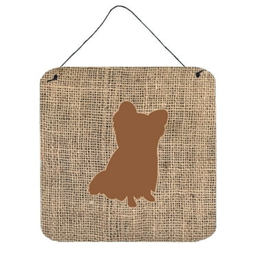Chihuahua Burlap and Brown BB1115 Wall or Door Hanging Prints