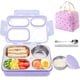 thumbnail image 1 of Lonchera Bento Box, Portátil Fiambrera Acero Inoxidable para Adultos con 5 Compartimentos, Luncheras Escolares 1150ML con Charola Extraíble, Tazón de Sopa y Bolsa Almuerzo, Fácil de Lavar, 1 of 7