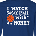 thumbnail image 4 of Inktastic I Watch Basketball with Mommy Long Sleeve Youth T-Shirt, 4 of 5