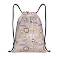 thumbnail image 1 of Xecao Safari Animals Pattern Sports Drawstring Backpack - String Swim Gym Bag with Wet Proof Pocket for Women&Men-Medium, 1 of 6