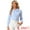 Light Blue, variant on DARING DIVA Women's Peter Pan Collar Puff Sleeve Work Blouse M White