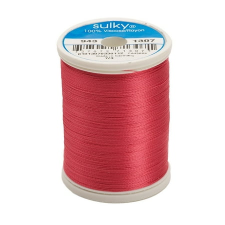 King Spool - 268d 40wt 2-Ply Rayon Thread, 850 yd, Petal Pink, King Snap Spool. 100% Silky Sheen Rayon By Sulky Of America