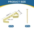 thumbnail image 2 of Uxcell 80 Pcs Picture Hangers 30lb Picture Hooks 40 Hangers + 40 Nails Gold, 2 of 7