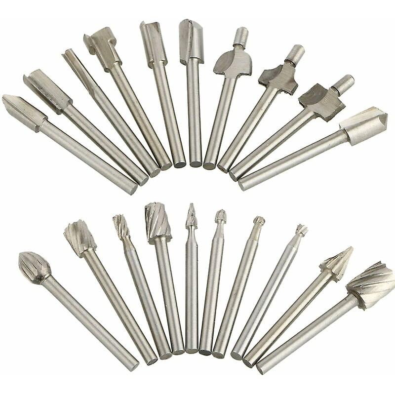 20 Pack Dremel Tungsten Carbide Cutter Burs Rotary Grinder Drill Bits