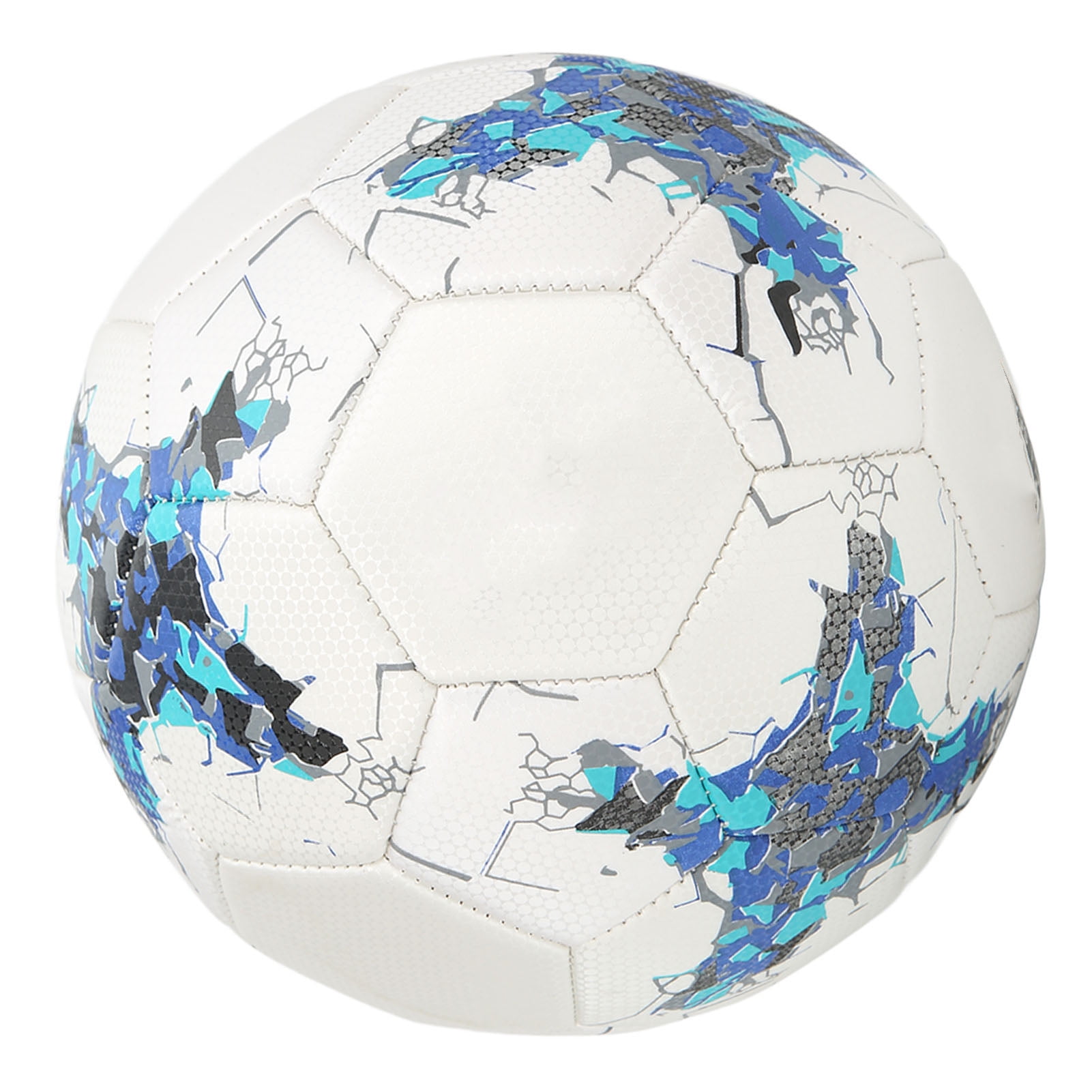 NFTIGB Inflatable Size 5 Soccer Ball, Premium Blue PU Leather for Youth and Adult Players, Durable Outdoor Match and Training Equipment (8.27 inches / 21 cm, Ships Deflated)