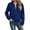 Blue, variant on Womens Jacquard Pattern Zip Up Jackets Raglan Long Sleeve Casual Coat