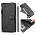 thumbnail image 3 of FOXDOCK Funda Tipo Cartera para Motorola Moto G77 Cuero PU con Cremallera y Correa de Muñeca, Ranuras para Tarjetas, Soporte Plegable, Cierre Magnético, 3 of 5