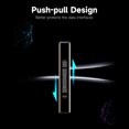 thumbnail image 2 of thinkplus TU201 512GB Dual-Port USB3.0+Type-C SSD Flash Drive with Push-Pull Design, Zinc Alloy Shell - High-Speed 450MB/s Read, 350MB/s Write - Plug & Play for Smartphone, Tablet, PC, Laptop, Car, 2 of 6