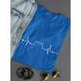 thumbnail image 3 of Cat Heart Beat Women Royal Blue T-Shirt, Female XX-Large, 3 of 4