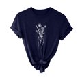 thumbnail image 1 of Pompotops T-shirt à Manches Courtes Imprimé Mode pour Femmes Blouse Décontractée Ample en Solde, 1 of 7