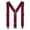 Burgundy, variant on Men's Elastic Hook End Suspenders (Tall Available)