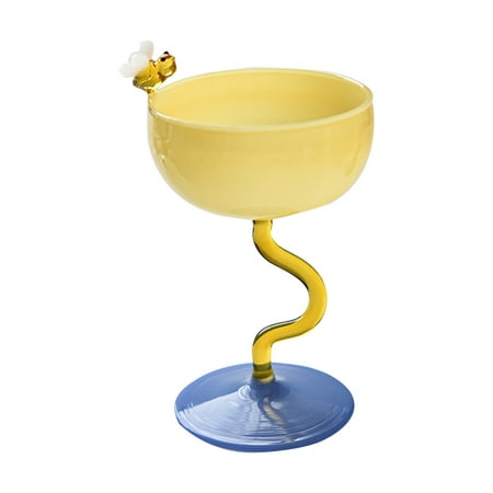 

7oz Bee Goblet Cream Cup Milk Tea Cup for Coffee Dessert