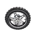 thumbnail image 1 of Rim Tire Assembly, 2.5-10 Dirt Bike Rear Wheel Rubber Strong Friction Force Abrasion Resistant 65mm Width with Disc Sprocket Bearing for Pit Bike for Motorcycle, 1 of 7