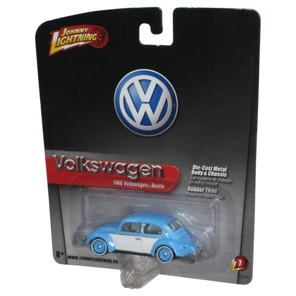Johnny Lightning 1966 Volkswagen Beetle (2011) Learning Curve Blue Toy Car #1