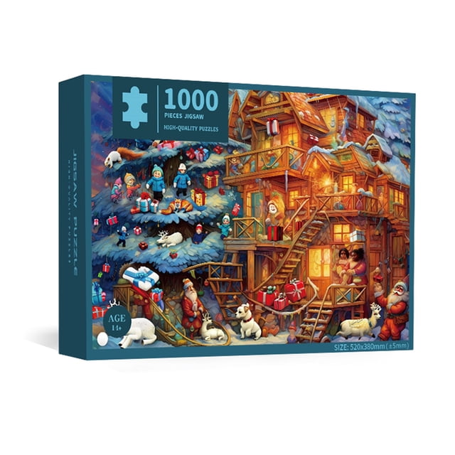 Teissuly 52 * 38cm Christmas Series White Card Puzzle, 1000 Pieces Puzzle Paper Toy Source Manufacturer Teissuly WER2023112000928