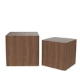 thumbnail image 5 of Williamspace Modern Square Coffee Table Set of 2 Nesting Table End Side Table Set of 2 for Living Room Apartment,Walnut, 5 of 8