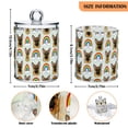 thumbnail image 5 of Yayeee 4 Pack Qtip Holder Bathroom Cotton Swab Canister with Lid Clear Dispenser Set, German Shepherd Rainbow Pattern, 5 of 6