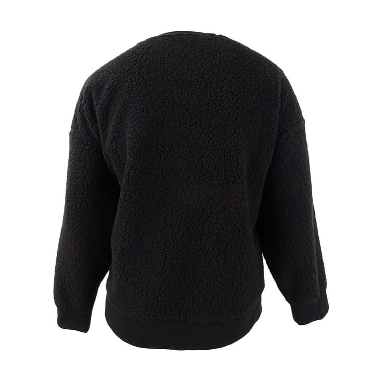 Calvin Klein Performance Womens Plus Embroidered Fitness Sweatshirt Black 1X  